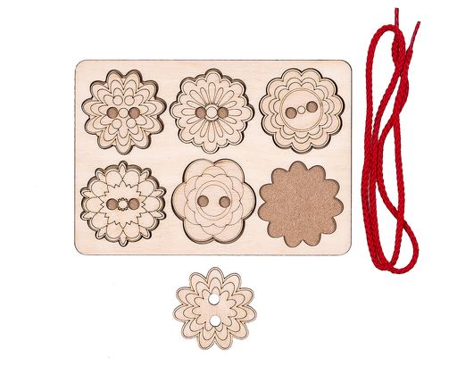 Шнуровка из дерева Цветы - Smiledecor фото 2