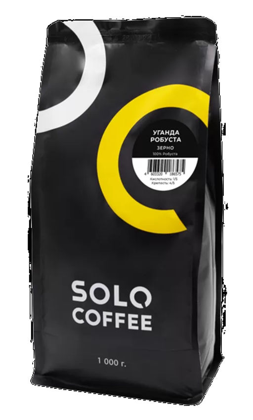 Кофе в зернах Solo Coffee Уганда Робуста (100% робуста), свежеобжаренный  фото 2