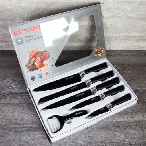 Набор кухонных ножей 6 предметов / WD-104 /уп 24/овощечистка в комплекте - Галеонтрейд фото 3