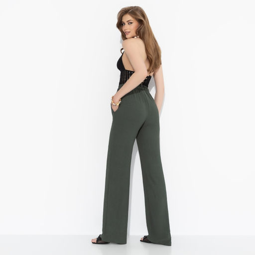 Брюки из жатой ткани Оглушительный успех (dark green) - Charutti фото 5