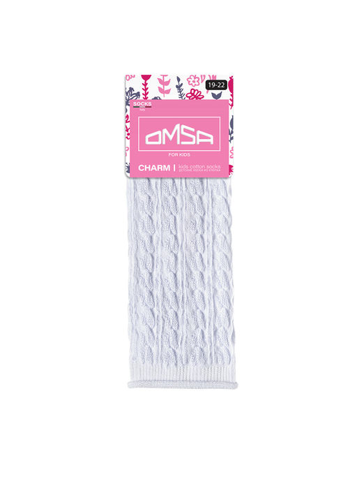 OMSAkids Gambaletto 32A03 ажур - сердечки с рулик - bianco  фото 2