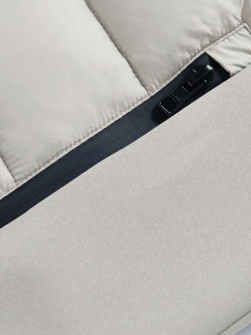 Куртка женская гибридная стёганая с капюшоном с графеновой подкладкой серого цвета 9630_1Sr