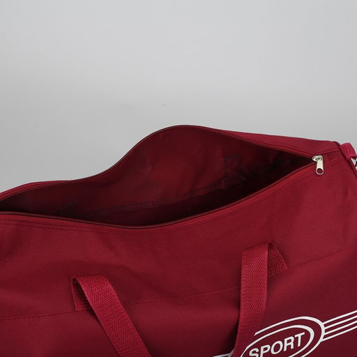 Сумка спортивная, отдел на молнии, длинный ремень, цвет бордовый - Simaland фото 6