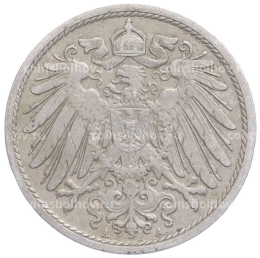 Монета 10 пфеннигов 1906 года A Германия