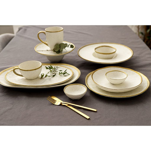 Блюдо фарфоровое сервировочное Magistro Poursephona, d=24 см, бежевый фото 7