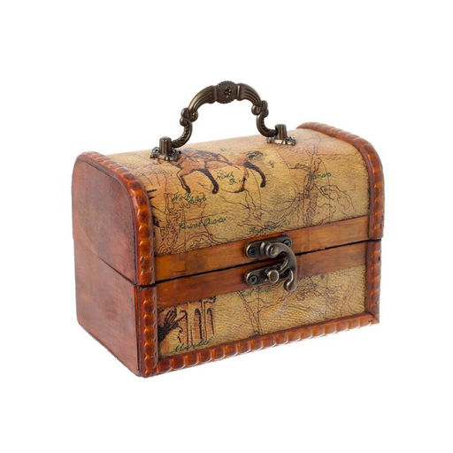 Шкатулка для украшений «Сундук. Карта странника», для мелочи, дерево, 10.5×15×9 см