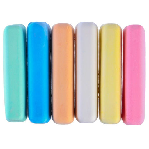 Мелки цветные, 6 цветов, 6 штук, «Смешарики»