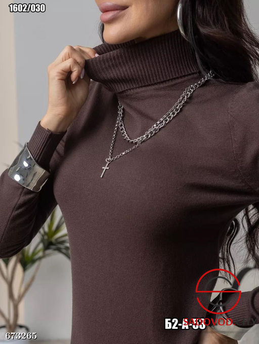 Женская базовая однотонная водолазка - Bruno фото 8