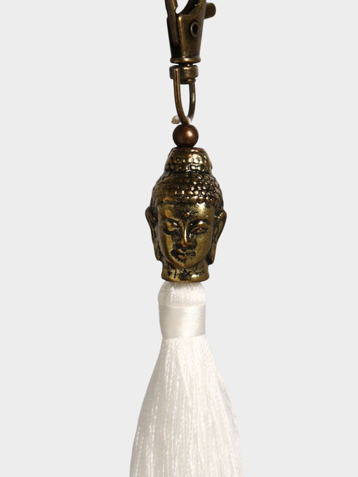 Брелок-кисточка «Будда», 17 см, белый, золотистый