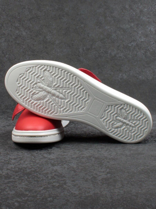 07-PDD69-5 RED Слипоны женские (натуральная кожа)