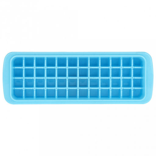 Форма для льда пластмассовая (мармелада) "Кубик - 48 штук" 25,4х9см h2,8см, цвета в ассортименте: сиреневый, голубой, серый, розовый, в п/эт пакете (Китай)