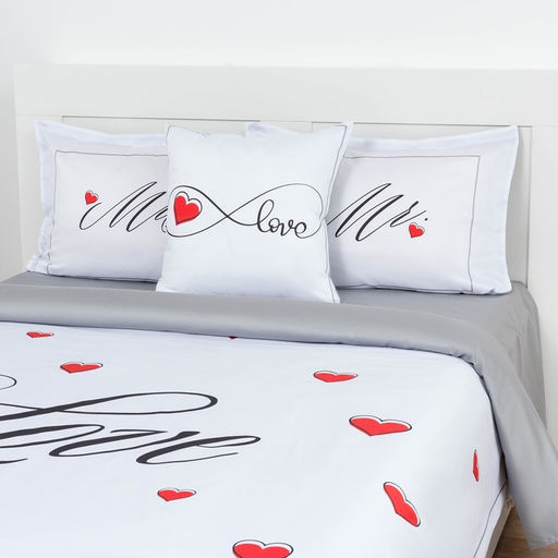 Постельное бельё Этель евро Mr&Mrs 200*215 см,240*215 см,50*70+4 см - 2 шт  фото 5