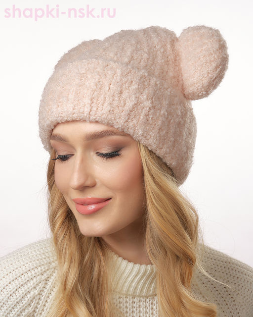 03018 BKE Чебурашка букле Шапка флис (52-56)