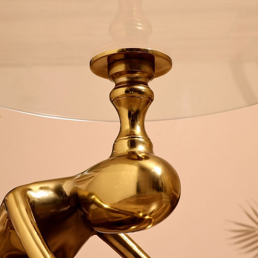 Столик кофейный, 50×50×46 см, алюминий, стекло