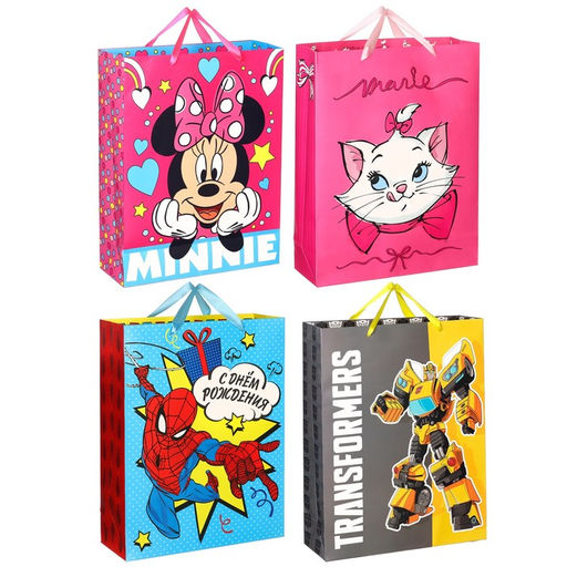 Цена за 4 шт. Пакет подарочный, Дисней МИКС, 31?40?11.5 см - Hasbro фото 10