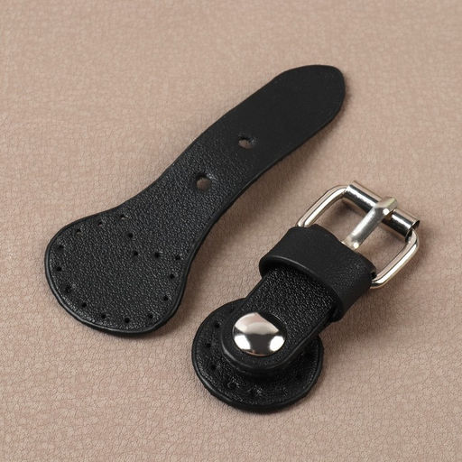 Цена за 3 шт. Застёжка для сумки на кнопке, 8×3 см, чёрная