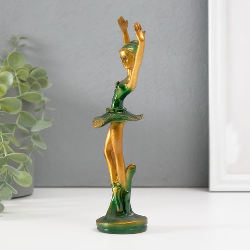 Фигурка полистоун «Балерина в зелёной пачке», 18.5×5×4.5 см