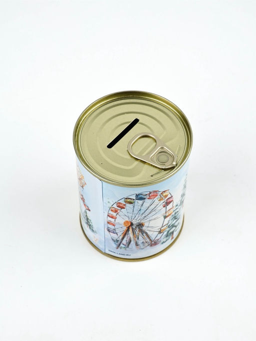 Цена за 2 шт. Копилка банка новогодняя, металл «Ярких воспоминаний»,7.5×9.5 см