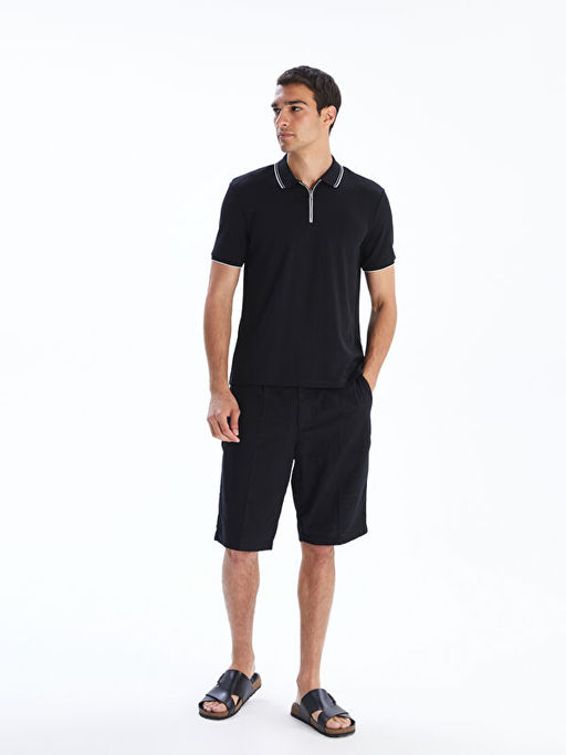 Polo Yaka Penye Erkek Ti??rt