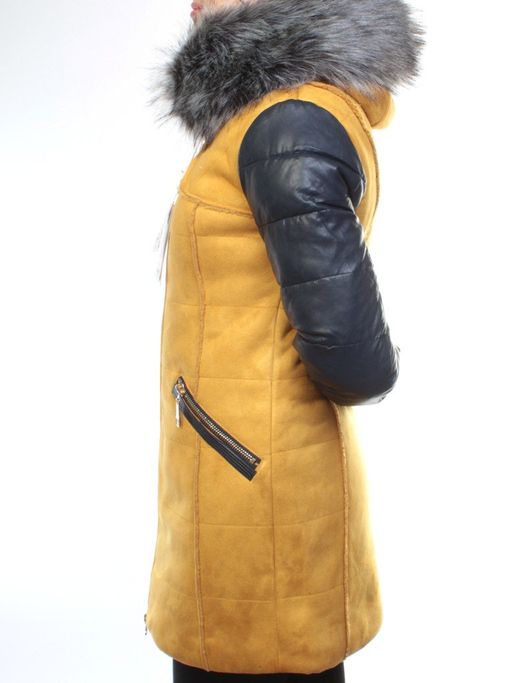5157 YELLOW Парка женская зимняя (150 гр синтепон, искусственный мех) - Fashion фото 7