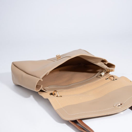 Сумка-мессенджер на клапане, цвет бежевый - Simaland фото 6