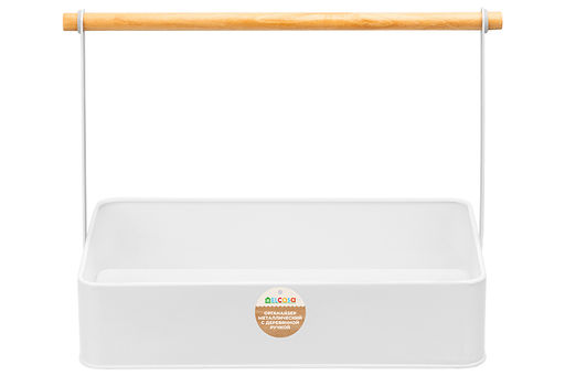 Органайзер металлический с деревянной ручкой 34*18,5*26,5 см - Elan gallery фото 5