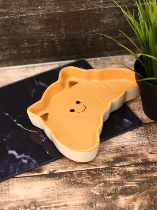 Тарелка керамическая iLikeGift Funny croissant, 20,3х13х2,5 см