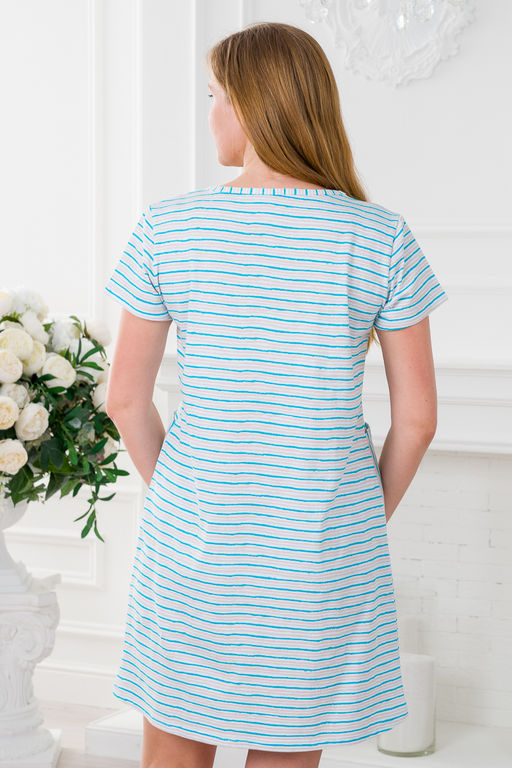 Туника женская из кулирки Руслана бирюзовый