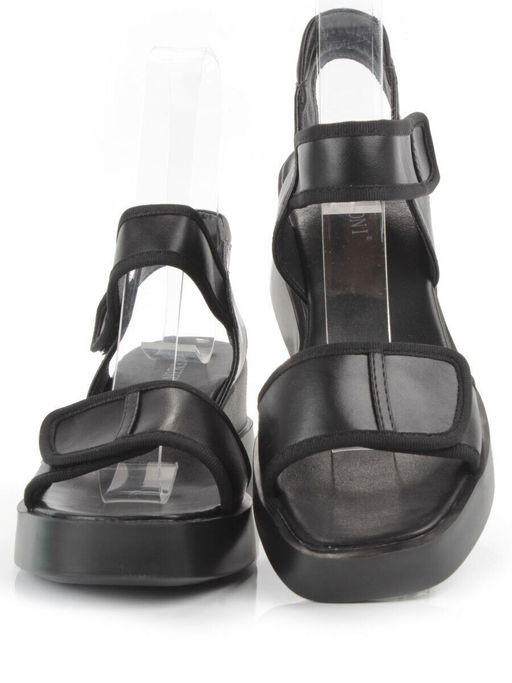 08-PEG248-2 BLACK Босоножки женские (натуральная кожа)