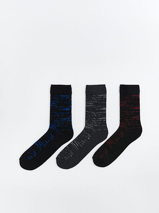 Desenli Erkek Soket ?orap 3l?