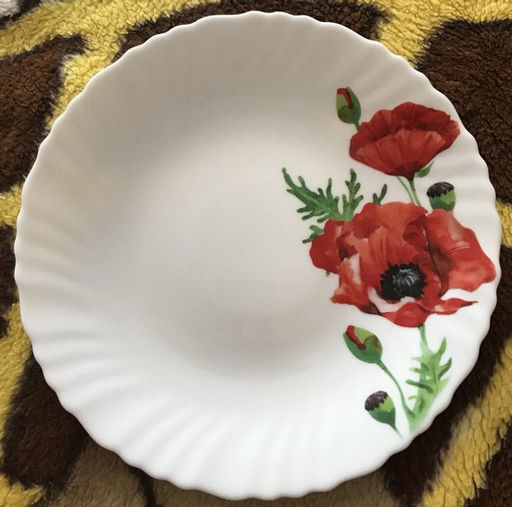 Алый мак, Тарелка десертная, 19 см, круглая, Daniks, LHP 75/K1929 (448956)  фото 6