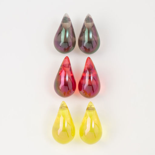 Серьги капля QF Гламур, набор 3 пары, разноцветный, прозрачный  фото 9