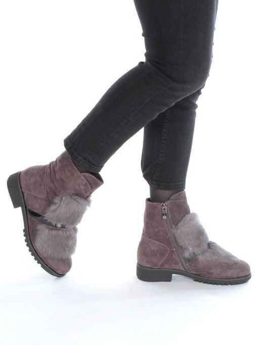 04-907E-7Y7 8J45M Ботинки зимние женские (натуральная замша, натуральный мех) - Фабричный китай фото 4