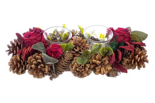 Новогоднее украшение подсвечник 33*15*8 см Санта на 2 свечи, прямоугольный - Elan gallery фото 3