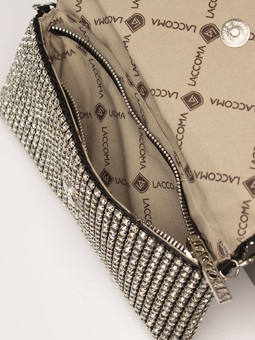 LACCOMA сумка ST167-червонное серебро стразы  фото 6