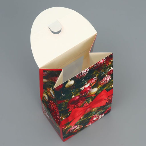 Цена за 5 шт. Коробка складная Новогодняя, 9 х 19 х 6 см - Дарите счастье фото 4