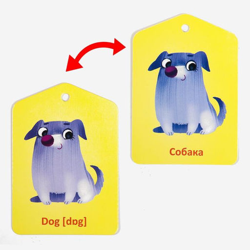 Карточки на кольце для изучения английского языка Мамы и детёныши, 3+ - Лас играс фото 4