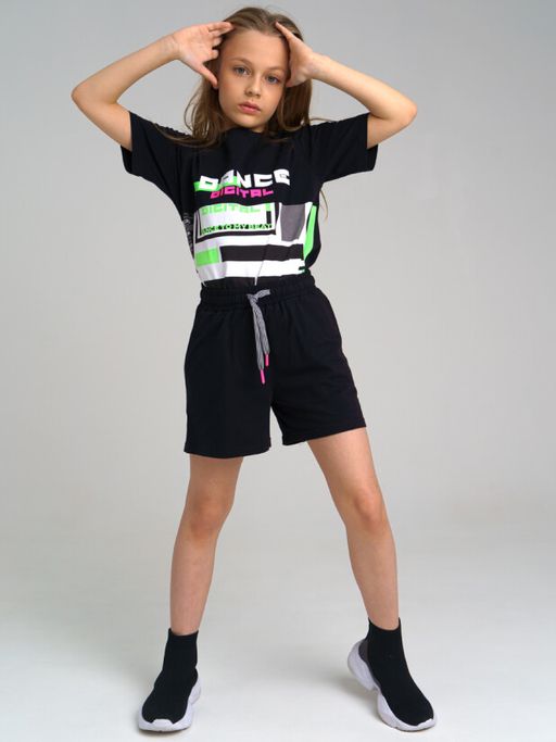 Комплект PlayToday для девочки футболка и шорты мультиколор  фото 5