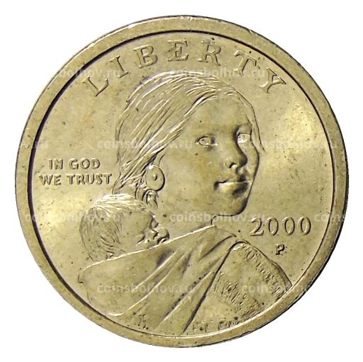 1 доллар 2000 года P США Сакагавея  Парящий Орел