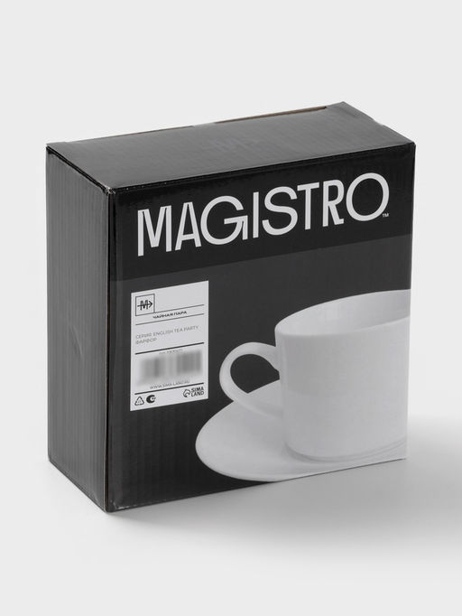Чайная пара Magisto English tea party, 220 мл, фарфор, белая