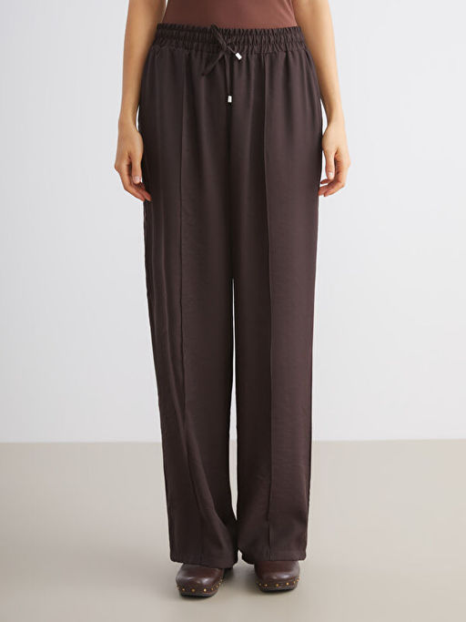 B?y?k Beden Modal Kar???ml? Kad?n Pantolon