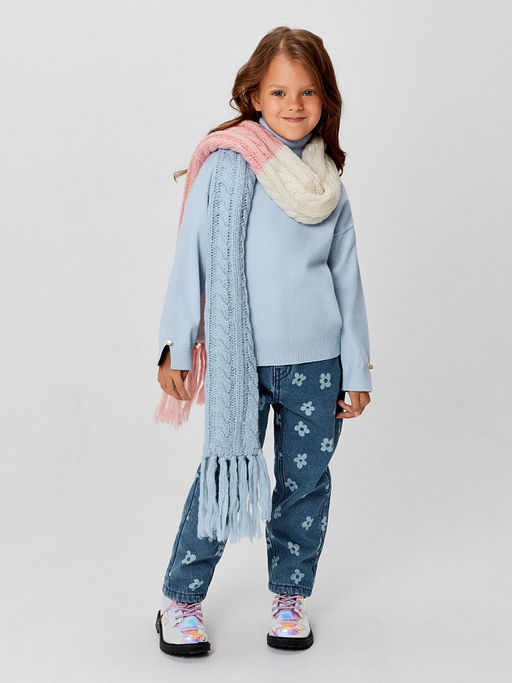 ACOOLA / Свитер детский для девочек Leila голубой  фото 3