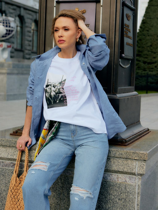 Футболка женская MIST Girl's rules, размер 44, белая