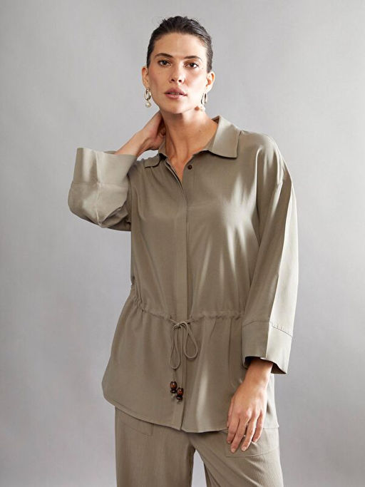 Keten Kar???ml? Kad?n G?mlek