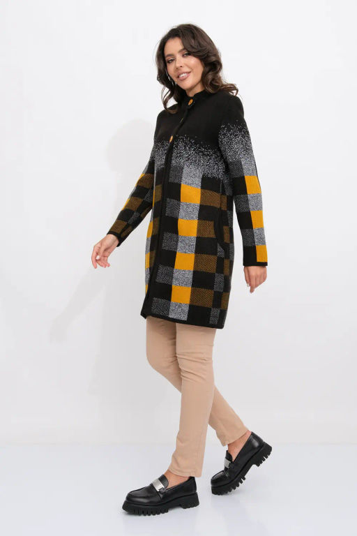 ЗЛАТА Кардиган К 675 ст/горчичный микс