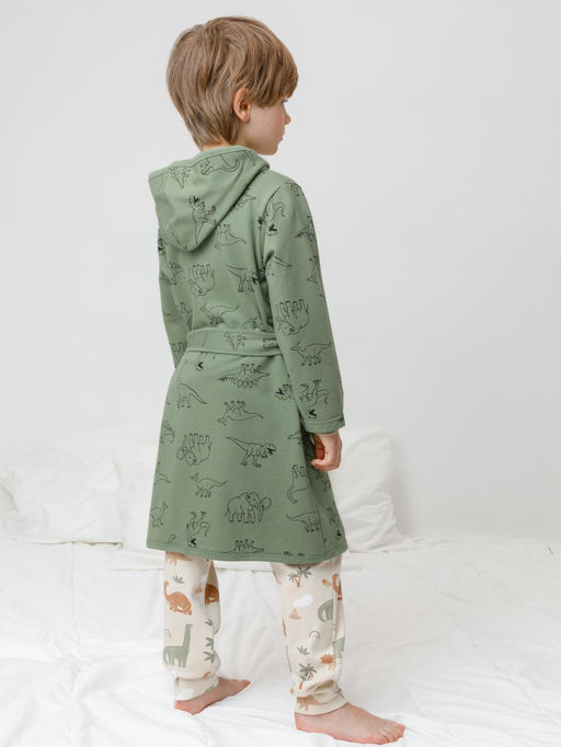 К 5763/зеленый камень,динозавры халат дет - Crockid фото 5