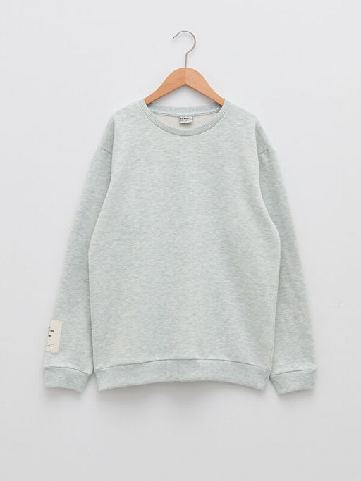 Bisiklet Yaka Basic Uzun Kollu Erkek ?ocuk Sweatshirt