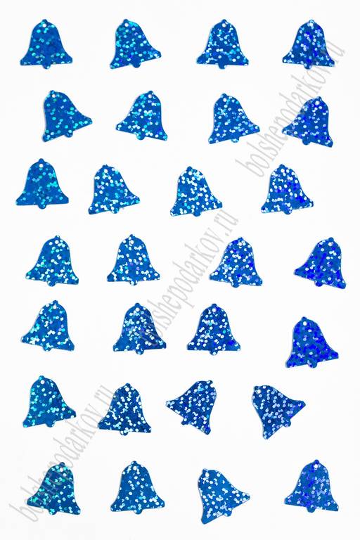 Пайетки "Колокольчик" 19*18 мм*50 гр (SF-3063), синий