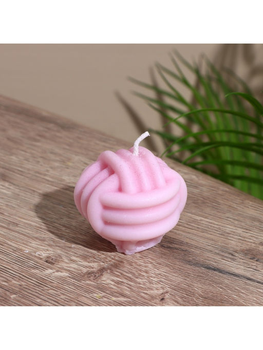 Свеча "Клубок" 6х5х6 см, соевый воск МИКС