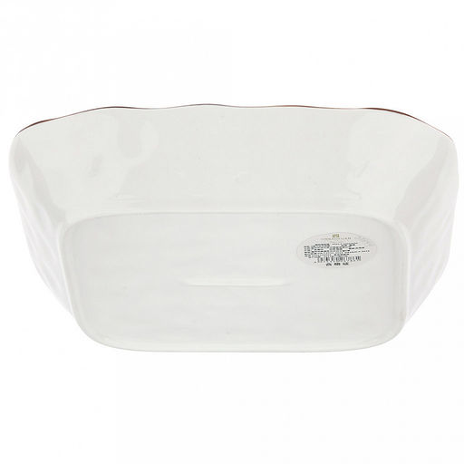 Аквилегия Тарелка глубокая фарфоровая 200х200мм h40мм, 800мл, квадратная, с деколью, волнистый край, отводка (Китай) - Домашняя мода фото 4